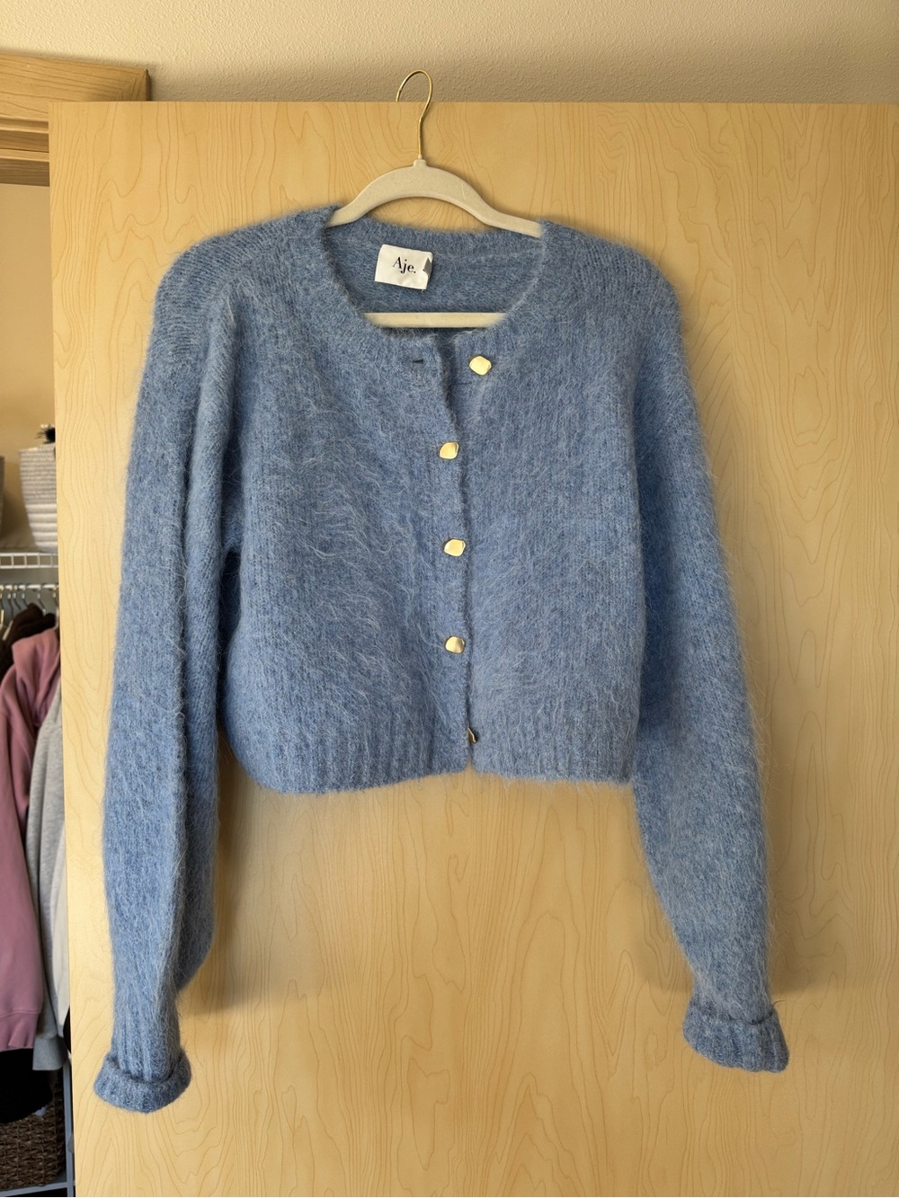 Aje Celine fluffy cardigan